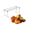 BBQ Tools Accessories Beef Chicken Wing Leg Grill Barbecue Cooking Rack Non Stick rostfritt stål Drumstick Oven Roaster Stand 231204