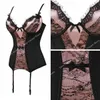 Autres culottes Lingerie sexy Corset Top Victorien Dentelle Bustier Jarretières Bretelles Ensemble Érotique Privé Bowknot avec 231204