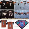 Custom 75th Vintage 78 Anthony Munoz 1981 Football Jerseys 14 Anderson 13 Ken Riley 7 Boomer Esiason Chad 9 Carson Palmer 85 Isaac Curtis 54 Bob Johnson