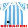 レトロアルゼンチン人1978サッカージャージ85 86 91 93ホームアウェイマラドーナ＃10 1994 1996 2001 2004 Batistuta Riquelme Higuain Kun Aguero Caniggia Aimarフットボールシャツ