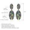 Dangle Earrings Gem's Ballet Georgia O'Keeffe Leaf 0.76Ct Natural Amethyst 925 Sterling Silver Oval Drop for Women Jewelry