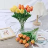 Kwiaty dekoracyjne Tulip sztuczny kwiat prawdziwy dotyk bukiet pu fałszywe na dekorację ślubną domową ceremonię dekoracji ogrodu