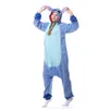 Unisex-Einteiler-Pyjama für Erwachsene, Stich-Tier-Nachtwäsche für Halloween-Party-Kostüme, 259 g