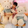 Pluszowe lalki 80 cm wielki rozmiar Kawaii Teddy Bear Doll Toys Piękny miękki zużycie Skir Pchanie miłośników zwierząt dla dzieci Prezent urodzinowy 231204