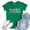 3年生のグラフィックティーギフトのための女性のTシャツティーチャーシャツ3番目のトップ