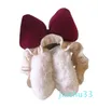 Ruban en peluche dame mignon pliant chaud hiver coupe-vent froid extérieur bouchons d'oreilles chauds