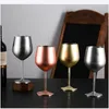 Mugs Wine Glass Stainless Steel Single Layer Goblet Color Large Capacity Tumbler Resistant Cup Painting Paint Baking Process Lid 231204