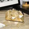 s Woman Evening bag Gold Glittered Clutch bags Wallet Wedding Purse Party Banquet girls shoulder bag Mess272g