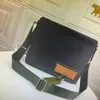 Maletín de moda para hombre DISTRITO clásico diseñador de lujo para hombre bolso de hombro informal para viaje al aire libre bolso de mensajero mediano 267I