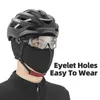 Cykelmössor masker rockbros vinter mössor cykel balaclava cykel mössa glasögon hål bandana sport kör pannband vindtät ridning hålla varm mask 231204