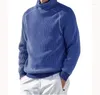 남자 스웨터 패션 가을과 따뜻한 겨울 스웨터 여자 풀오버 남자 옷 간단한 느슨한 두꺼운 목이 긴 소매 니트 셔츠 378