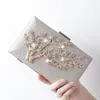 Borse da sera Festa di nozze Eleganti pochette da sposa Moda di lusso con strass geometrici Borse a tracolla a catena per le donne