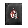 Portafogli Cavalieri Templari Portafoglio in vera pelle Classico da uomo Tasca da lavoro Porta carte sottile Portamonete corto da uomo Regali223g