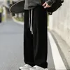 Calças masculinas Homens Casual Sweatpants Aconchegante Elegante Inverno Perna Larga Cintura Elástica Bolsos Profundo para Conforto Final