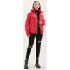 Womens Puffer Jacket Casual Quilted Shiny Padded Puffer Jacket Winter Warm Zip Short Bubble Coat 905