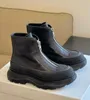 Hochwertige Damenstiefel, Martin-Stiefel, modische, klassische Reifen-Knöchel-Chelsea-Plateaustiefel, Herren- und Damen-Sneaker, schwarzes Leder, luxuriöse Slip-On-Winterstiefel, Größe 35–45