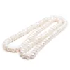 Design 10-11mm 82 cm perle d'eau douce blanche grand pain cuit à la vapeur perles rondes collier de perles chaîne de pull bijoux de mode 211F