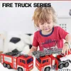 Children's Large Sprinkler Toy Set Can Spray Garbage Truck Sweeping City Sanitation Fireman Boys Toys Educational 231227
