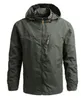 Mens Windproof Waterproof Hooded Coat Full Zip Lined Rain Jacket Outwear Tops