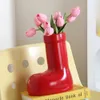 Decorative Objects Figurines Ceramic Vase Shoes Galoshes Boots Floral Arrangement Accessories Hydroponics Flowerpot Pen Container Shoe Home Decoration 231204