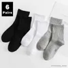 Çocuk SOCKS 6 Çift/Lot Çocuk Çoraplar Erkek Kız Pamuk Moda Nefes Alabilir Sıcak Sonbahar Kış Yüksek Kalitesi 1-12Years Çocuk Doğum Günü Hediyesi R231204