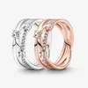 100% 925 Sterling Silver Sparkling Triple Band Ring for Women Wedding Rings Fashion Jewelry Accessories221D