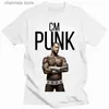 Erkek Tişörtler CM Punk Erkekler Tişört Komik Amerikan Profesyonel Güreşçi Aew T-Shirts Yaz Y2K Hipster Kawaii Giysileri Vintage Sıcak Satış T231204