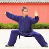 Etnische Kleding Hoge Kwaliteit Katoen Linnen Kleding Sets Mannen Vrouwen Tai Chi Pak Praktijk Martial Art Uniform Taoïstische Top Broek