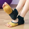 Damen-Socken ohne Zehen, rutschfester Griff für Yoga, Barre, Pilates, Fitness, Fitnessstudio, Sport, Anti-Ballett-Tanz, atmungsaktiv, schnell trocknend