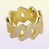 Biżuteria biżuterii pierścionki zaręczynowe Zestawy ślubne luksusowy projektant Diamond Love Pierścień mrożony złoty pierścień styl