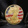 Arts Multi year US 1900/2022 Statue of Liberty commemorative coin color embossed metal antique handicraft