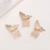 Hair Clips 1PC Elegant Fashion Butterfly Combs For Women Gold Color Insect Bride Headdress Jewelry Accessories Hairpins Headwear