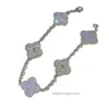 Designer Jewelrys Van Four Leaf Clover Bracelet Cleef Braclet van clover bracelet purple classic clover bracelet womens light luxury small delicate design jewelle