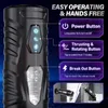 Masturbators Hannibal Automatic Male Masturbator 7 Thrusting Rotating Modes Mastubator Cup Electric Pocket Pussy For Penis Sex Toy Men 231204