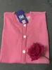 Maglione lavorato a maglia da donna con top corto abbottonato Cardigan a maniche lunghe Maglioni rosa coreani Brandy Y2K