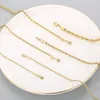 Chains 2/3/4/5/6/7/8mm Gold Color Men Women Rope Long Necklace Punk Stainless Steel Minimalist Twist Chain Jewelry