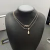 T GG Classic Designer Pearl Pendant Halsband Kvinnor älskar bröllop smycken långa kedjor ny modestil gåva halsband vinterbutik smycken halsband