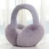 Ear Muffs 1PC Solid Color Soft Plush Warmer Winter Warm Earmuffs Fashion Cover Outdoor Cold Protection EarMuffs Folding Earflap 231204