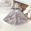 Jassen Herfst Winter Baby Plus Fluwelen Dikker Capuchon Leuke Wasbeer Mantel Jongen Meisje Kinderen Cartoon Fleece Winddicht Kouddichte Warme Cape