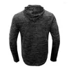 Men's T Shirts Hooded Sports T-shirt Solid Color Slim Fit Casual Simple Fashion Pullover Autumn Winter Youth All-Match Vintage Male Tops