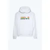 24AW Moletom com capuz feminino Zadig Voltaire letras em inglês correspondência de cores com impressão de arco-íris suéter com capuz branco feminino