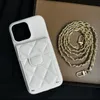 Luxe Designer Metalen Letter Telefoonhoesje iPhone 15Pro Max Ketting 15Pro 13 Pro 12 14 ProMax 11 xr xsmax 8plus Modeontwerper telefoonhoesje