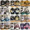 Pittsburgh Throwback Penguins Retro Hockey 68 Jaromir Jagr Jersey Vintage Classic CCM Zwart Wit Blauw Geel Team Kleur Borduursel voor Spor