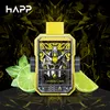 Без утечек Happ Coil Vape 10000 затяжек Dispose Einweg 10 фруктовых вкусов Перезаряжаемый вейпер с содержанием 20 мг Nico Salt Аккумулятор 650 мАч с экраном дисплея и светодиодной подсветкой