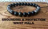 Strand 8MM Black Onyx Hematiet Armband Bescherming Pols Mala Yoga Stress Relief Prachtig cadeau voor mannen