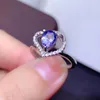 Bagues de cluster CoLife Bijoux Naturel Tanzanite Bague pour mariage 5mm 7mm Poire Cut 925 Argent