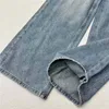 Mulheres Designer Jeans Calças Voltar Carta Crachá Calças Estilo Rua Calça Jeans Reta Para Mulher