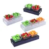 Assiette de fruits glacés en acrylique KTV, support spécial de lueur de glace pour plats quatre Six assiettes de fruits secs, assiette de collation Led de Bar