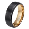 Somen Ring Men 8mm Tungsten Carbide Ring Brited Gold Gold Only Fintage Band Band Rings Anillos Hombre Y1128280J