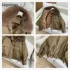 Piumino da donna Lagabogy 2023 Inverno 90 Cappotto da donna Vintage Puffer Jacket Vera pelliccia naturale Collo femminile spesso caldo allentato 231202